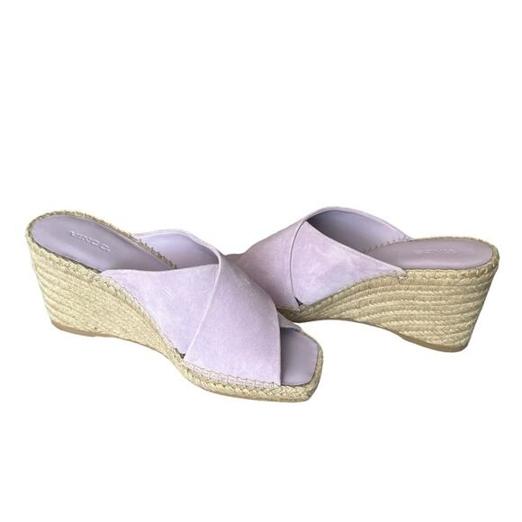 Vince Gaelan Suede Crisscross Wedge Espadrilles Sandals In Violetta size 9 - Picture 7 of 13